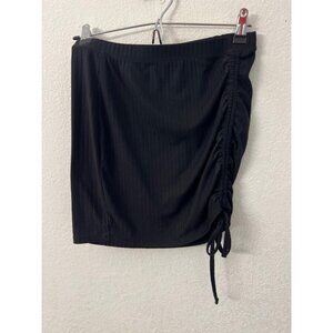 Orange Kiss Womens Black Ribbed Mini Skirt Size M